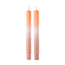 LED Swirl Candle Pure Bliss - Sæt med 2