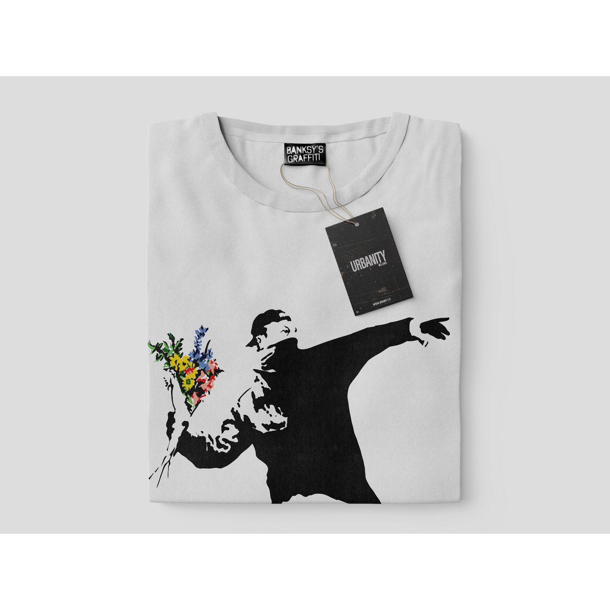 Banksy's Graffiti T-shirt Unisex - The Flower Thrower