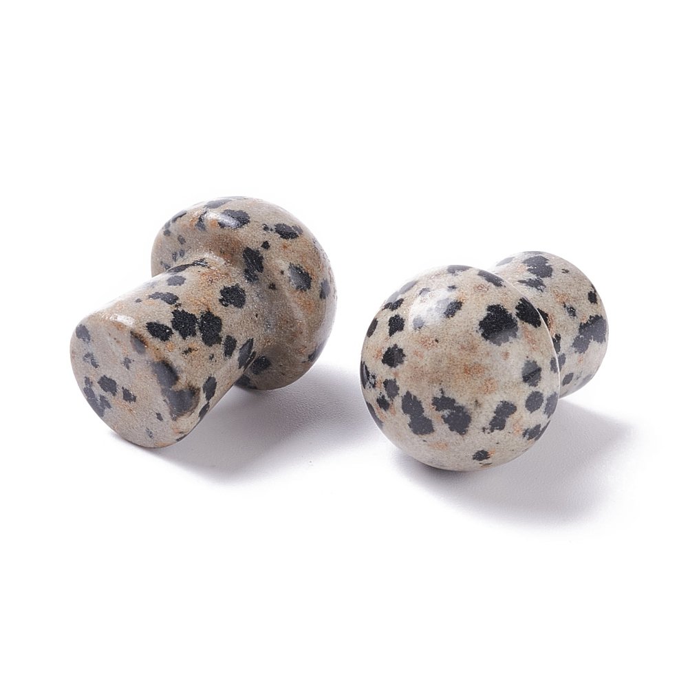 Rocce Sattva | Dalmata Jaspis Serenità | Fungo Gua Sha Spa 20mm