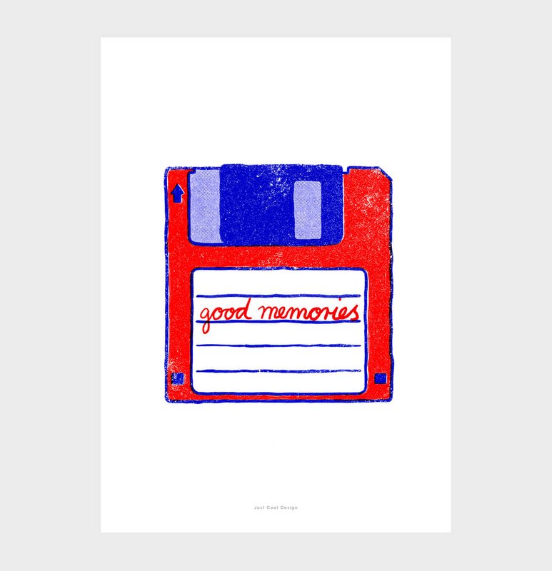 Stampa artistica da parete per floppy disk