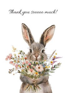 Sustainable card - Celebrate rabbit