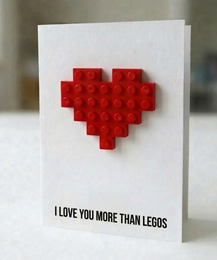 Te amo más que una tarjeta postal Lego – Ladrillos de construcción LEGO