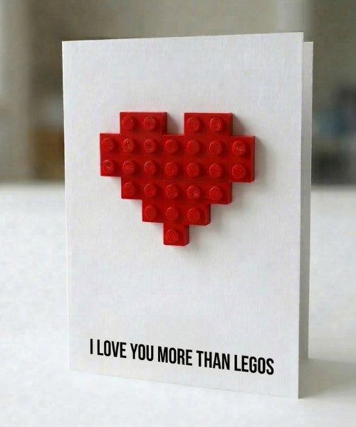 Te amo más que una tarjeta postal Lego – Ladrillos de construcción LEGO