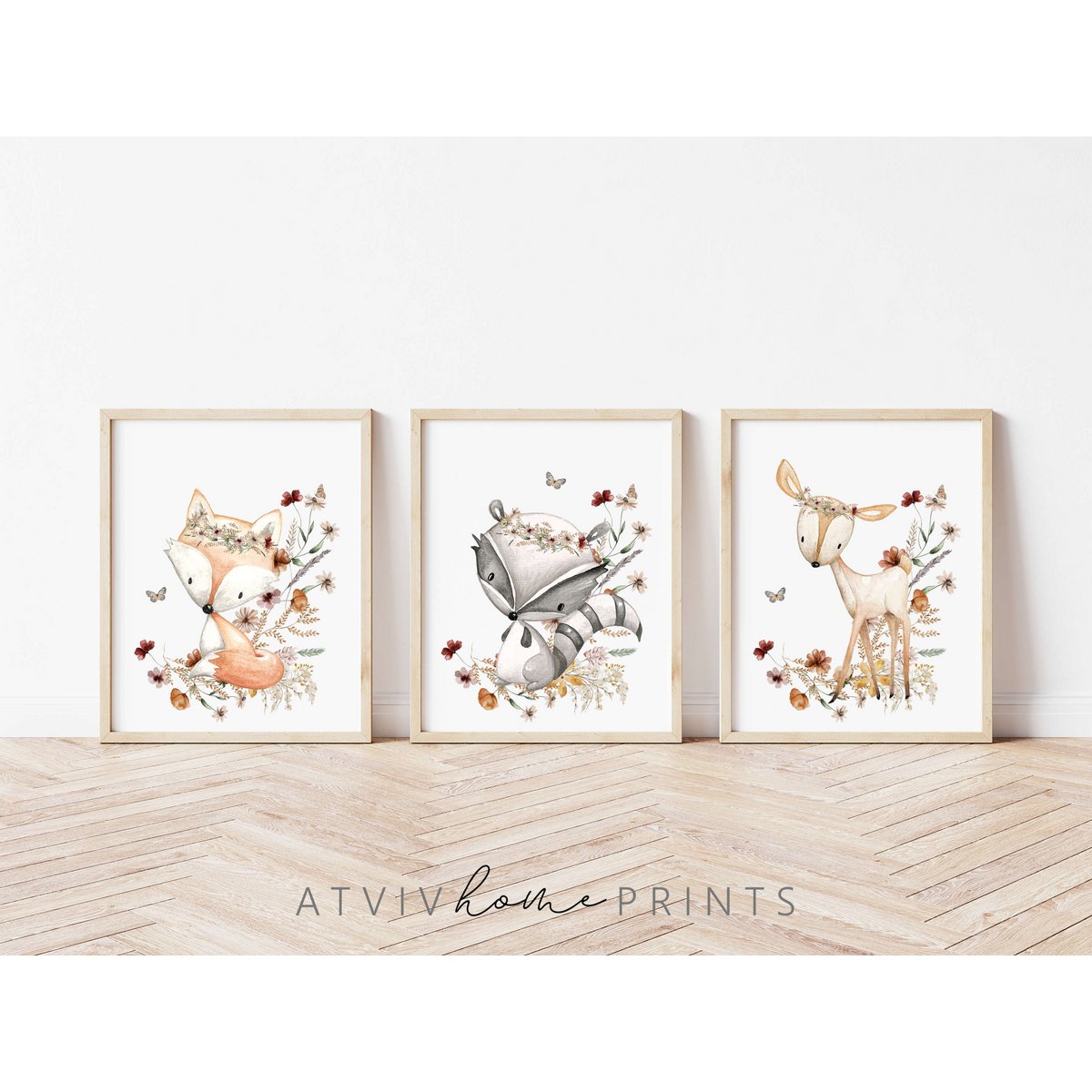 Fuchs-Kinderzimmer-Druck, Fuchs-Plakat, Blumen-Kinderzimmer-Druck, niedlicher Fuchs-Druck, Wildblumen-Druck, Mädchen-Kinderzimmer-Poster, Mädchenzimmer