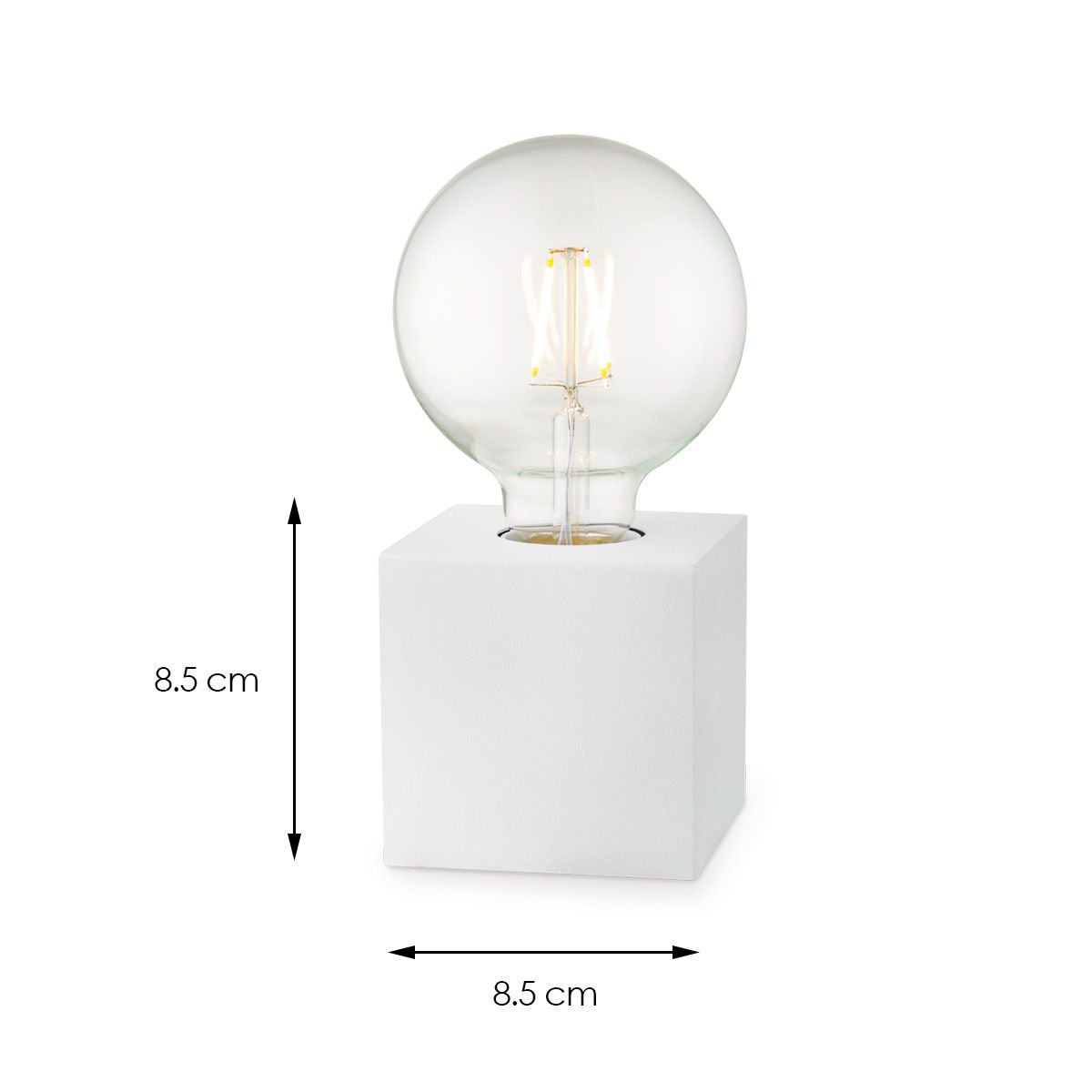 Home Sweet Home table lamp Dry Square - white - 8.5/8.5/8.5cm