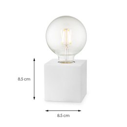 Home Sweet Home table lamp Dry Square - white - 8.5/8.5/8.5cm