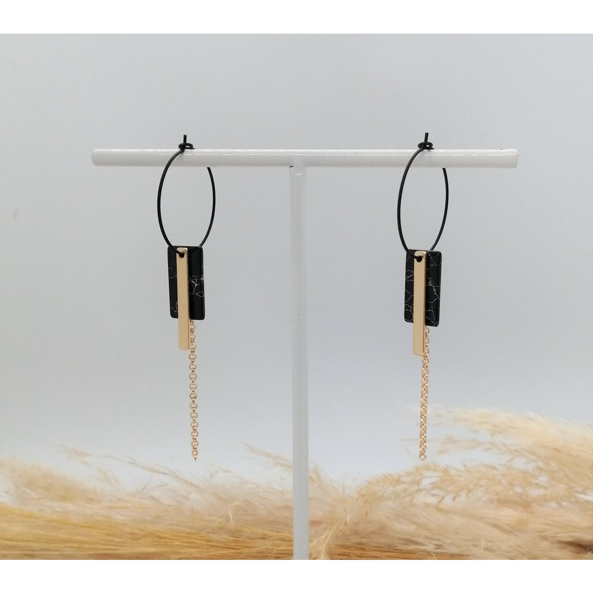 Pendientes - Minimalismo - Mármol 3