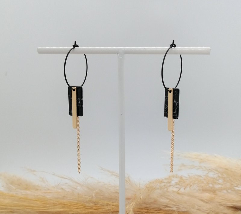 Pendientes - Minimalismo - Mármol 3