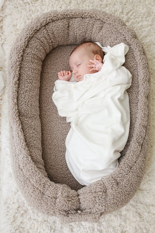 ALL TEDDY babynest / boucle babynest - 2 farver