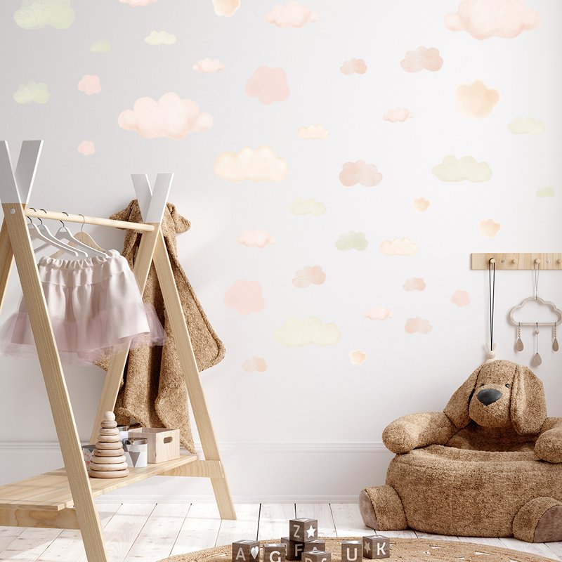 Wandaufkleber | Wolken Beige