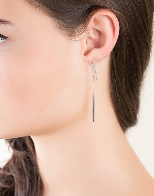Pendientes de plata con gotas