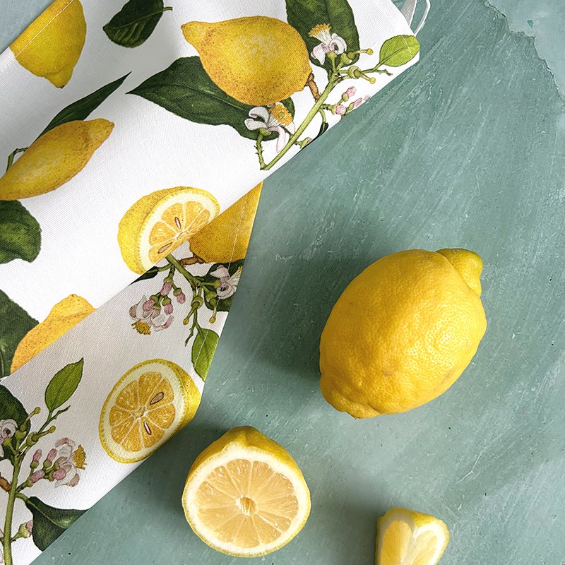 Organic tea towel - Lemon