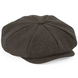 Flad kasket - brun