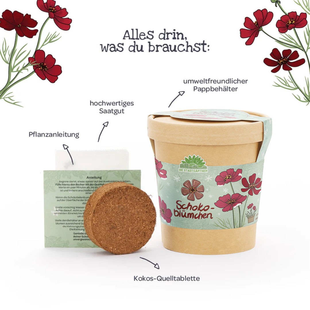 Schokoblumen aus dem Becher