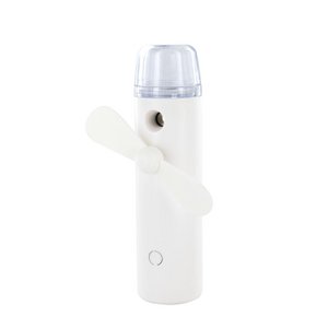 Rechargeable handheld fan with mist β USB β White β 15 cm