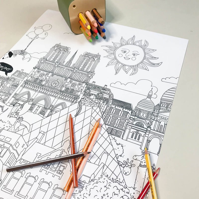 Paint roller with coloring motifs "urban jungle"