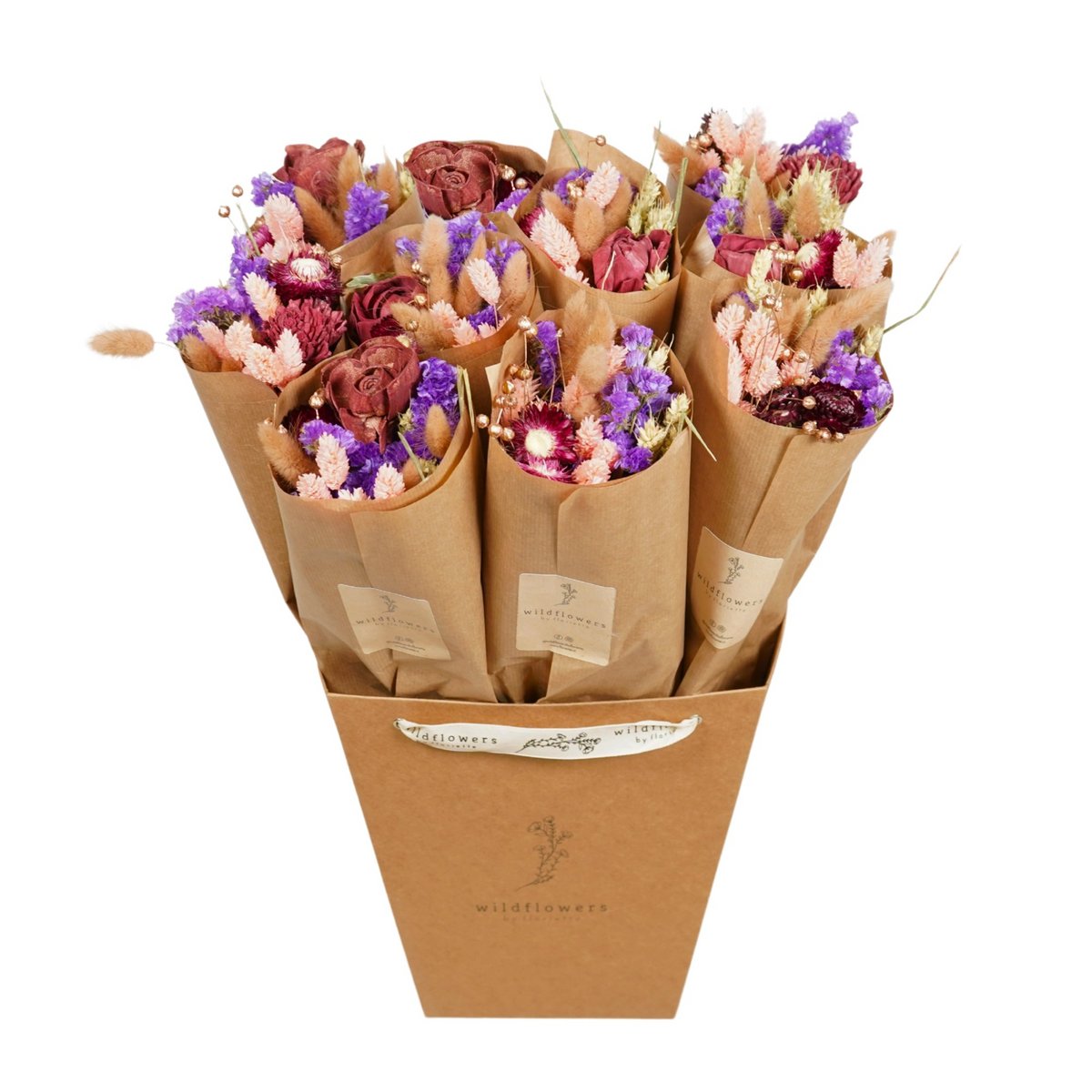 Dried Flowers - Market more - Burgundy
