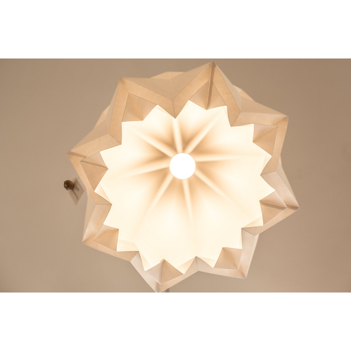Papir Origami Solid Color Hængelampe - Størrelse XL