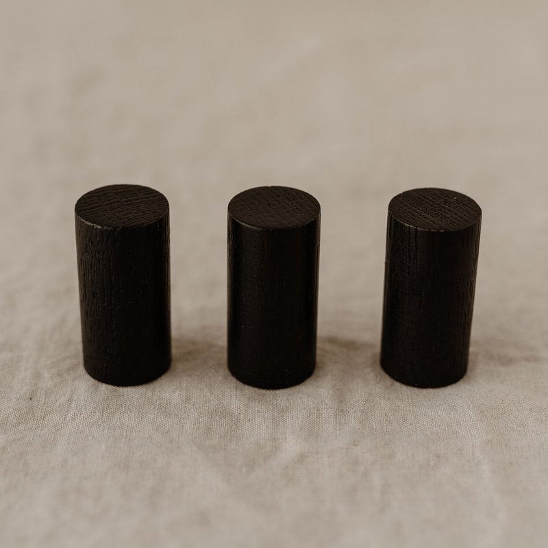 Wandhaken schwarz im 3er Set (VE = 6 Sets)