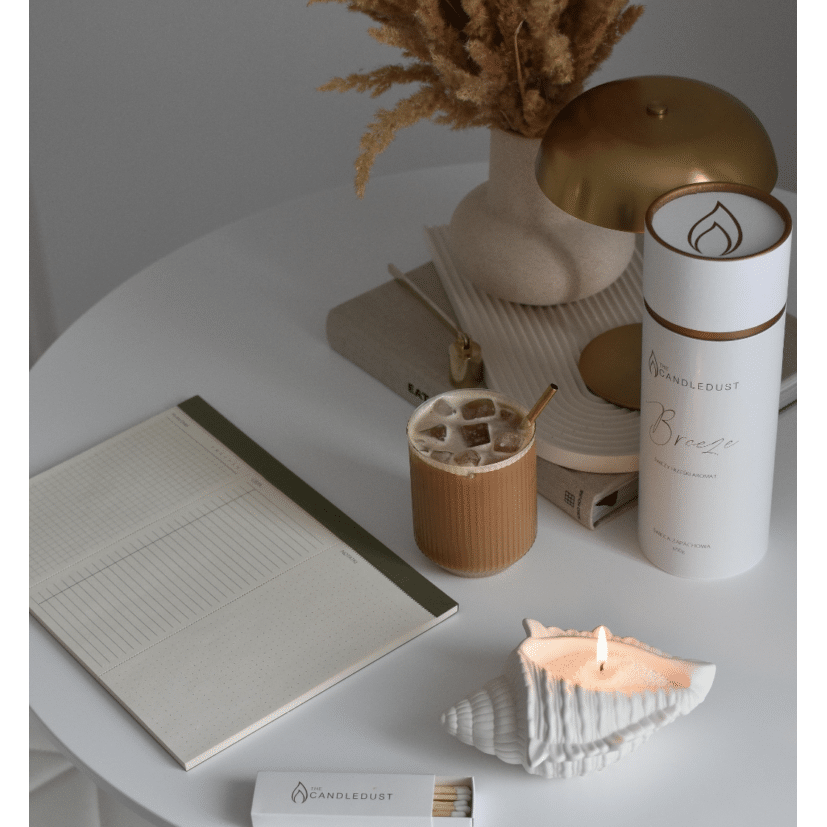 Powder/ Sand/ Pearl Candle Gift Tube – Dark Honey Scented  – 650g – Ready-to-Use Boutique Premium Candle
