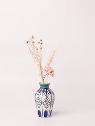 Hand-Painted Ceramic Vase - Set of 3, 4-inch Tall