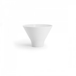 A white, flared bowl measuring 20 cm in diameter. The bowl has a simple, minimalist design and is suitable for serving various dishes or as a decorative piece.
