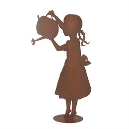 Dekoration Bild Kind 36x12x62 cm Brown Metall