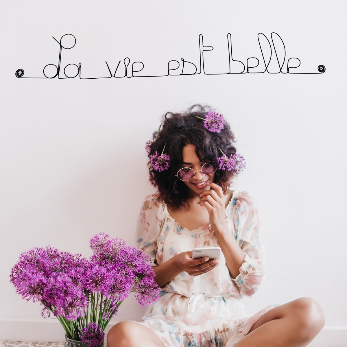 Life is beautiful – Wire wall decoration Best-Seller - Home décor - Handmade