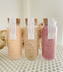 Badkaviaar set | Lavendel, Kamille & Vanille, Sinaasappel & Eucalyptus