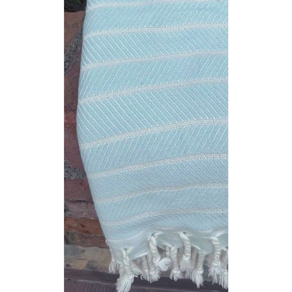 ILVA Bamboo Cotton Hammam Spa Towel – Lightweight & Compact – Mint - 180x100 cm
