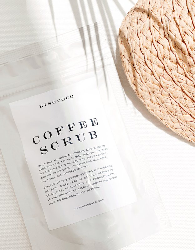 Kokos mandarin kaffe scrub - 250g
