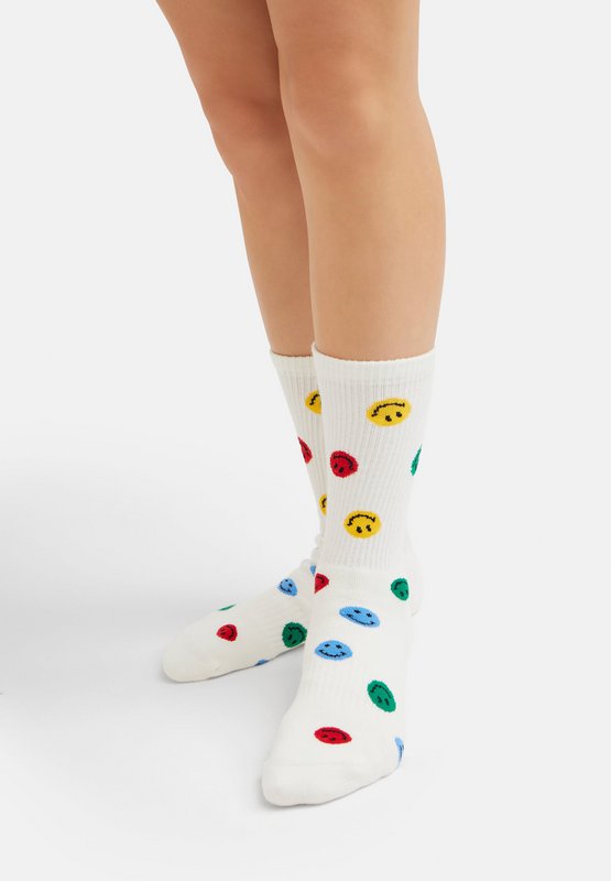 Organic socks gift set Smile, 2-pack - 2 pairs of colorful socks with smileys