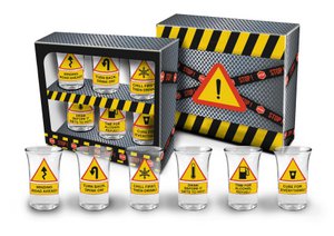 SHOT GLASSES ROAD SIGNS