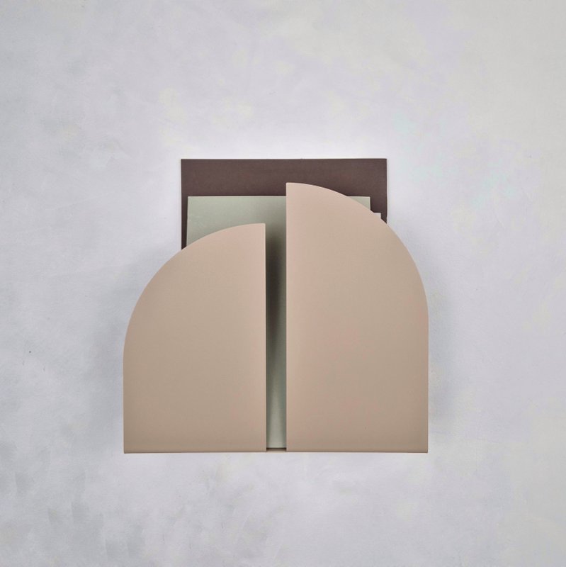 Portariviste da parete BAUHAUS, bianco, nero, grigio, beige