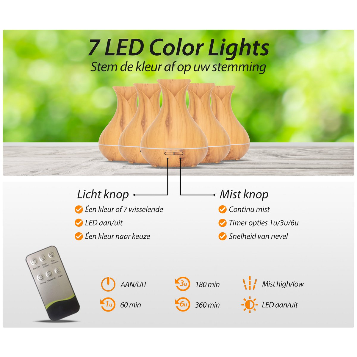 Vitality Pro - Helles Holz - Aroma Diffusor