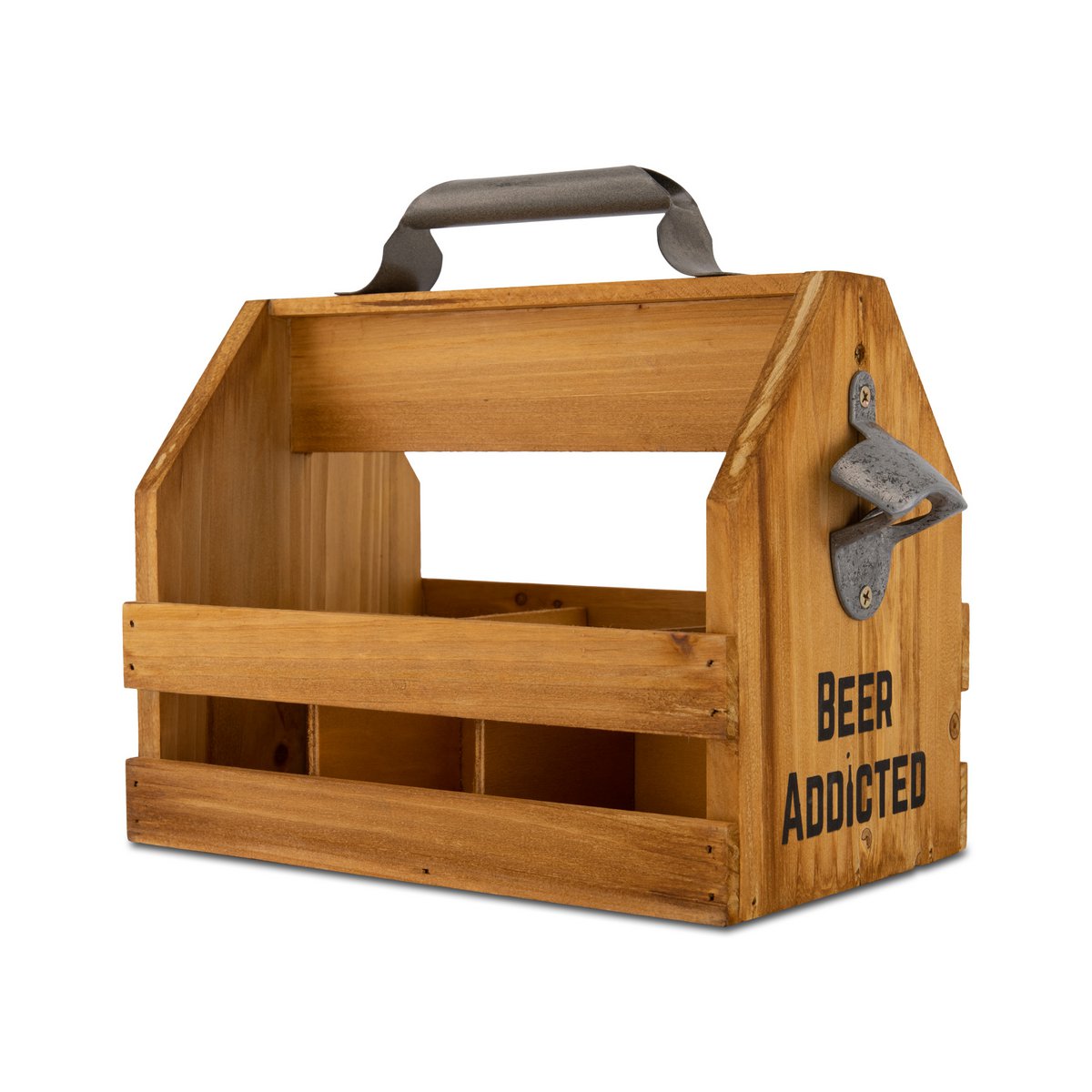 Wooden Caddy for 6 Beer Bottles