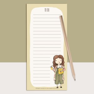 Notepad - girl lemon lemonade "to do"