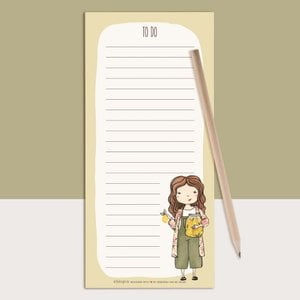 Notepad - girl lemon lemonade "to do"