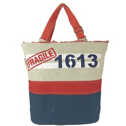 Sunsa XXL dameshandtas. Grote canvas tas. Veganistische strandtas/sporttas. Weekender in vintage retrostijl