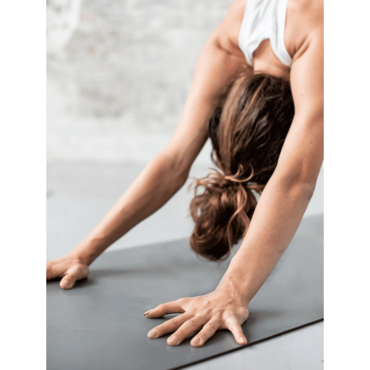 Yogamat natuurrubber - lichtgrijs