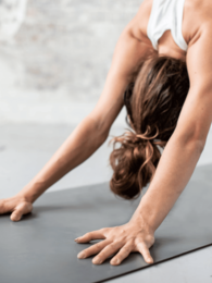 Tappetino yoga in gomma naturale - grigio chiaro