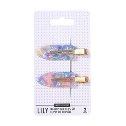 Sister Young l LILY - Set de Pinzas para el Cabello de Maquillaje (2 piezas)