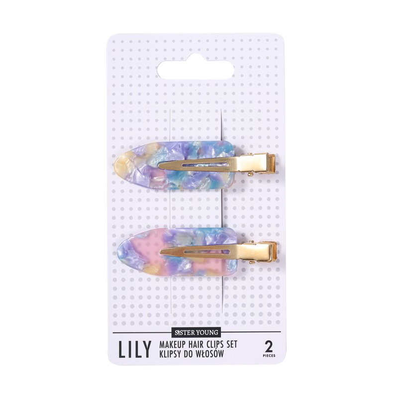 Sister Young l LILY - Set de Pinzas para el Cabello de Maquillaje (2 piezas)