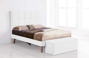 UPHOLSTERED RING FOR NORDIK 160 BED WHITE LEATHER SIMILE OK1312 (8444)