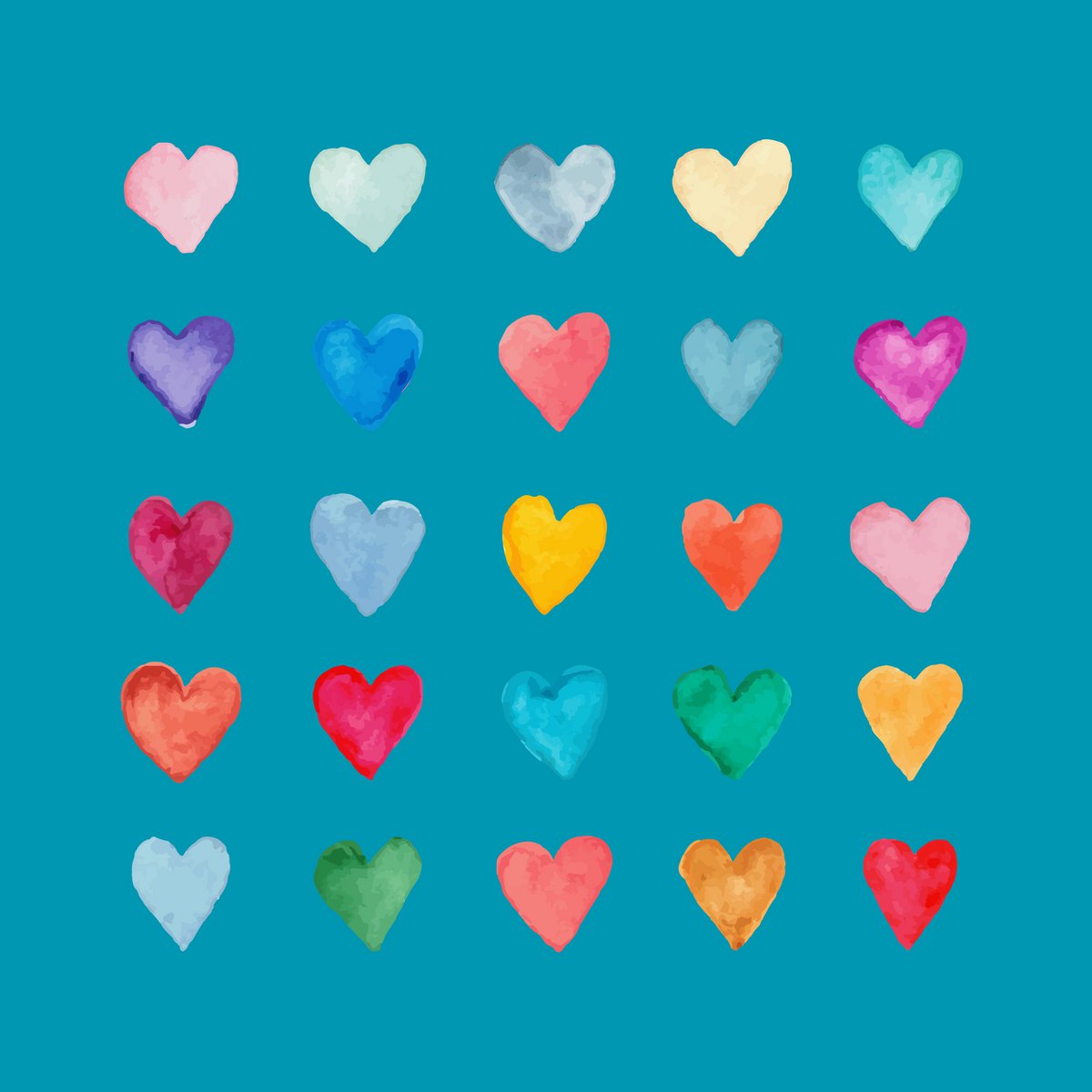 Forex Tile 10x10cm - Hearts - %231030042