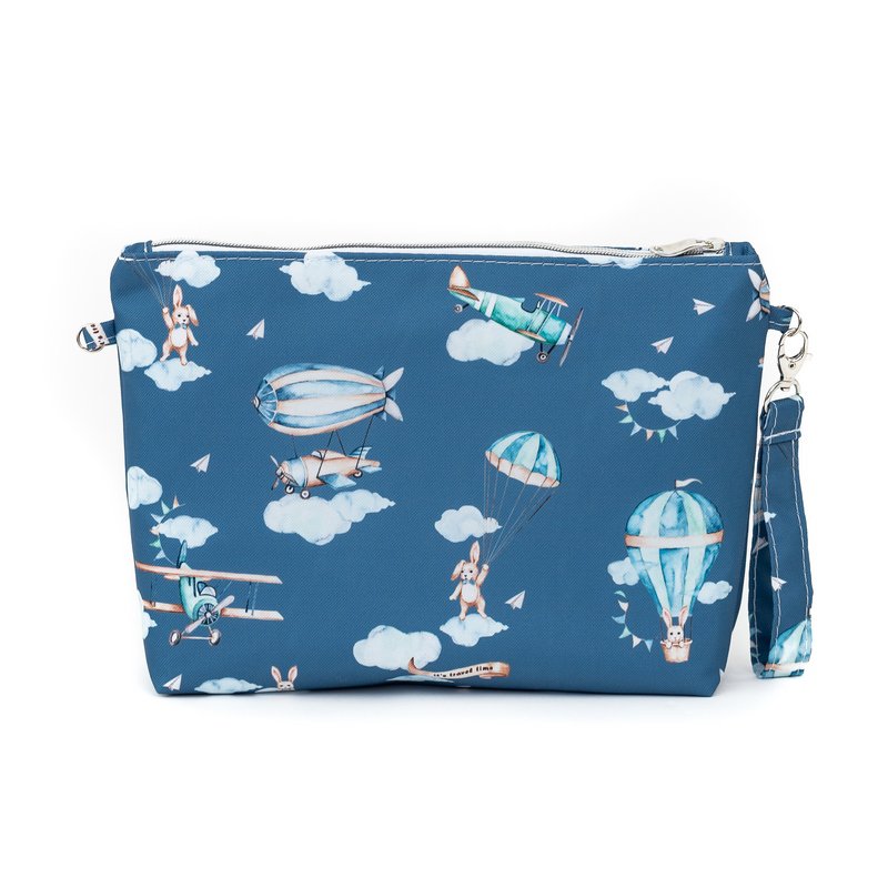 COSMETIC / SACHET "TRAVEL TIME" ON NAVY BLUE