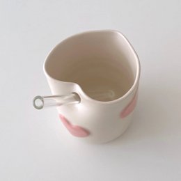 Tasse en céramique coeur Matcha fait à la main et tasse à café glacé