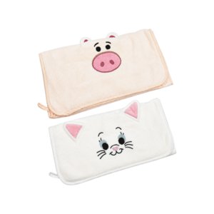 Pig & Cat gezichtshanddoekenset - Nieuwigheidsbad, 2-pack