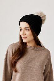Bonnet OLLO – 100% laine mérinos – noir [B2B]