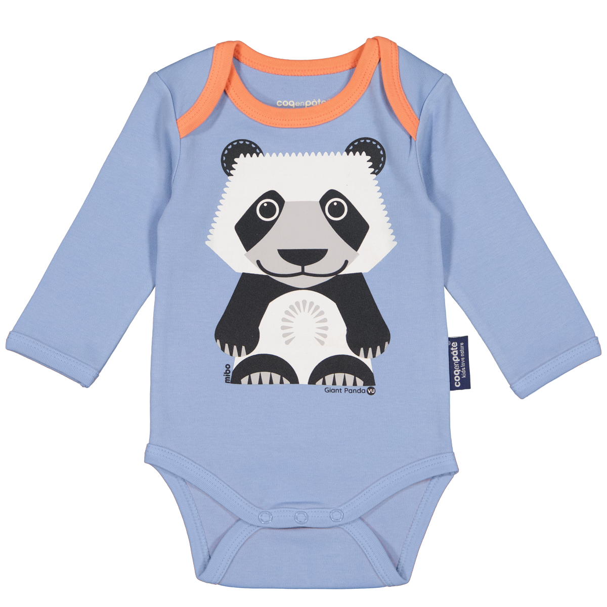 Long Sleeve Bodysuit & Bib Set | Organic cotton |Panda | Birth gift
